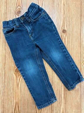 4/$20 Old Navy Toddler Dark Blue Denim Skinny Jeans 100% Cotton 2T